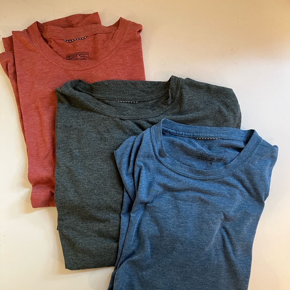 Lot of 3 - Patagonia Capilene Cool Trail Shirts